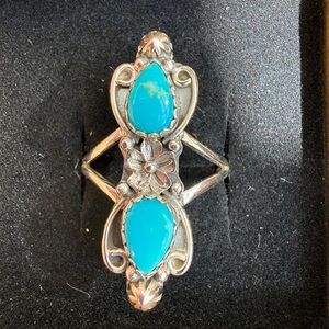 .925 sterling silver and Turquoise Ring size 8.5